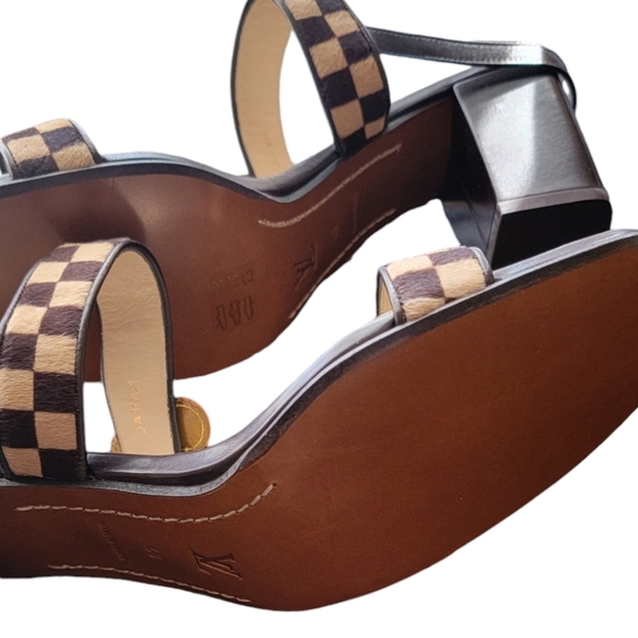 LOUIS VUITTON Damier Pony Hair Shoes Size 40 - US 10 - Picture 6 of 7